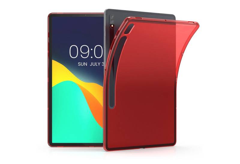 kwmobile Tablet-Hülle Hülle für Samsung Galaxy Tab S8+ Plus / Galaxy Tab S7+ Plus, Silikon Case transparent - Tablet Cover Tablethülle gummiert von kwmobile