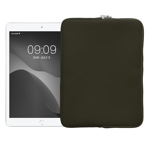 kwmobile Tablet Hülle kompatibel mit 12,4"-12,9" Tablet - Universal Neopren Tasche Cover Case - Schutzhülle Sleeve in Dunkelgrün von kwmobile