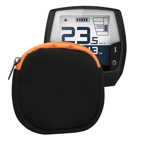 kwmobile Tasche kompatibel mit Bosch Intuvia - E-Bike Computer Neopren Hülle - Schutztasche Schwarz matt Orange von kwmobile