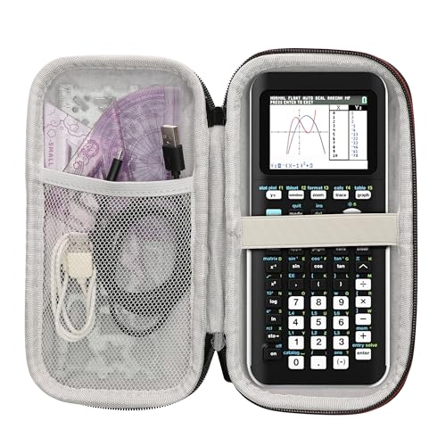 kwmobile Taschenrechner Case kompatibel mit Texas Instruments TI-84 Plus CE Hülle - Eva Schutzhülle für Grafikrechner mit Tasche - Calculator Cover - Schwarz von kwmobile