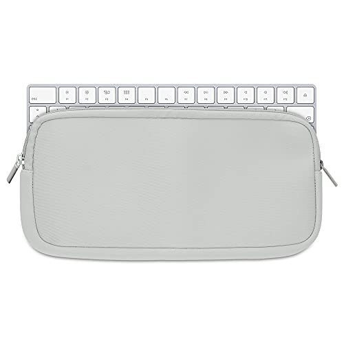 kwmobile Tastatur-Hülle kompatibel mit Apple Magic Keyboard - Neopren Schutzhülle Case Tasche für Tastatur - Neoprentasche für Keyboard - Hellgrau von kwmobile