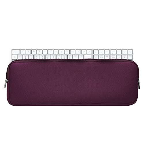 kwmobile Tastatur-Hülle kompatibel mit Apple Magic Keyboard mit Ziffernblock - Neopren Schutzhülle Case Tasche für Tastatur - Neoprentasche für Keyboard - Brombeere von kwmobile