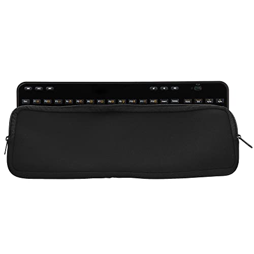 kwmobile Tastatur-Hülle kompatibel mit Logitech K360 - Neopren Schutzhülle Case Tasche für Tastatur - Neoprentasche für Keyboard - Schwarz von kwmobile