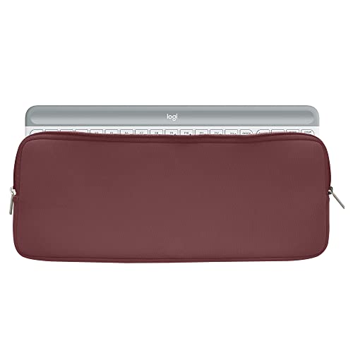 kwmobile Tastatur-Hülle kompatibel mit Logitech MK470 - Neopren Schutzhülle Case Tasche für Tastatur - Neoprentasche für Keyboard - Dark Rose von kwmobile