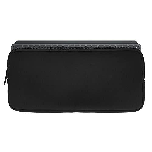 kwmobile Tastatur-Hülle kompatibel mit Logitech Mx Keys Mini Wireless - Neopren Schutzhülle Case Tasche für Tastatur - Neoprentasche für Keyboard - Schwarz von kwmobile