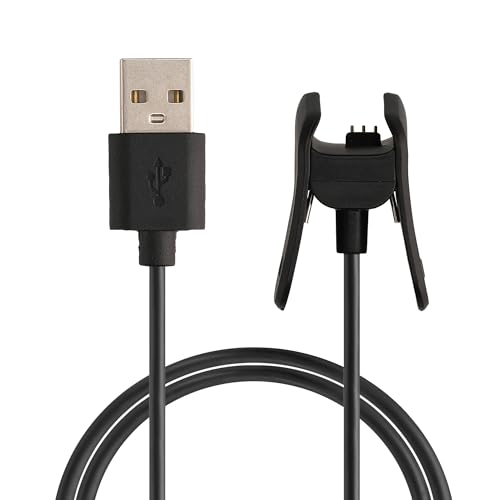 kwmobile USB Kabel Charger kompatibel mit Garmin vivosmart 4 Ladekabel - Smart Watch Ersatzkabel - Fitnesstracker Aufladekabel in Schwarz von kwmobile