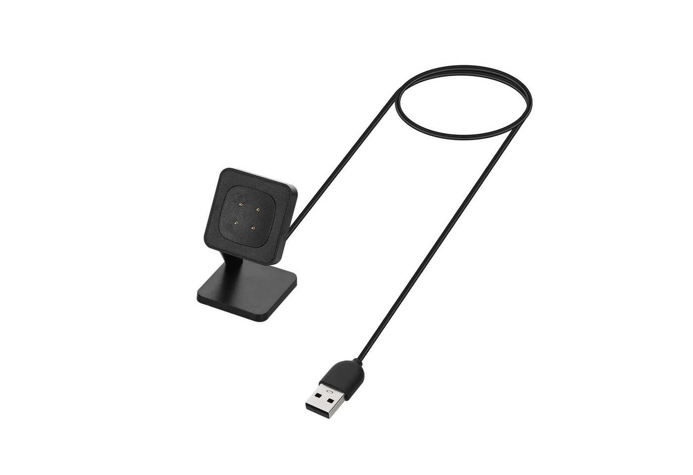 kwmobile USB Ladegerät für Fitbit Versa 4 / Sense 2 / Versa 3 / Sense Smartphone-Ladegerät (1-tlg., USB Kabel Charger Stand - Smart Watch Ladestation - Standfunktion) von kwmobile