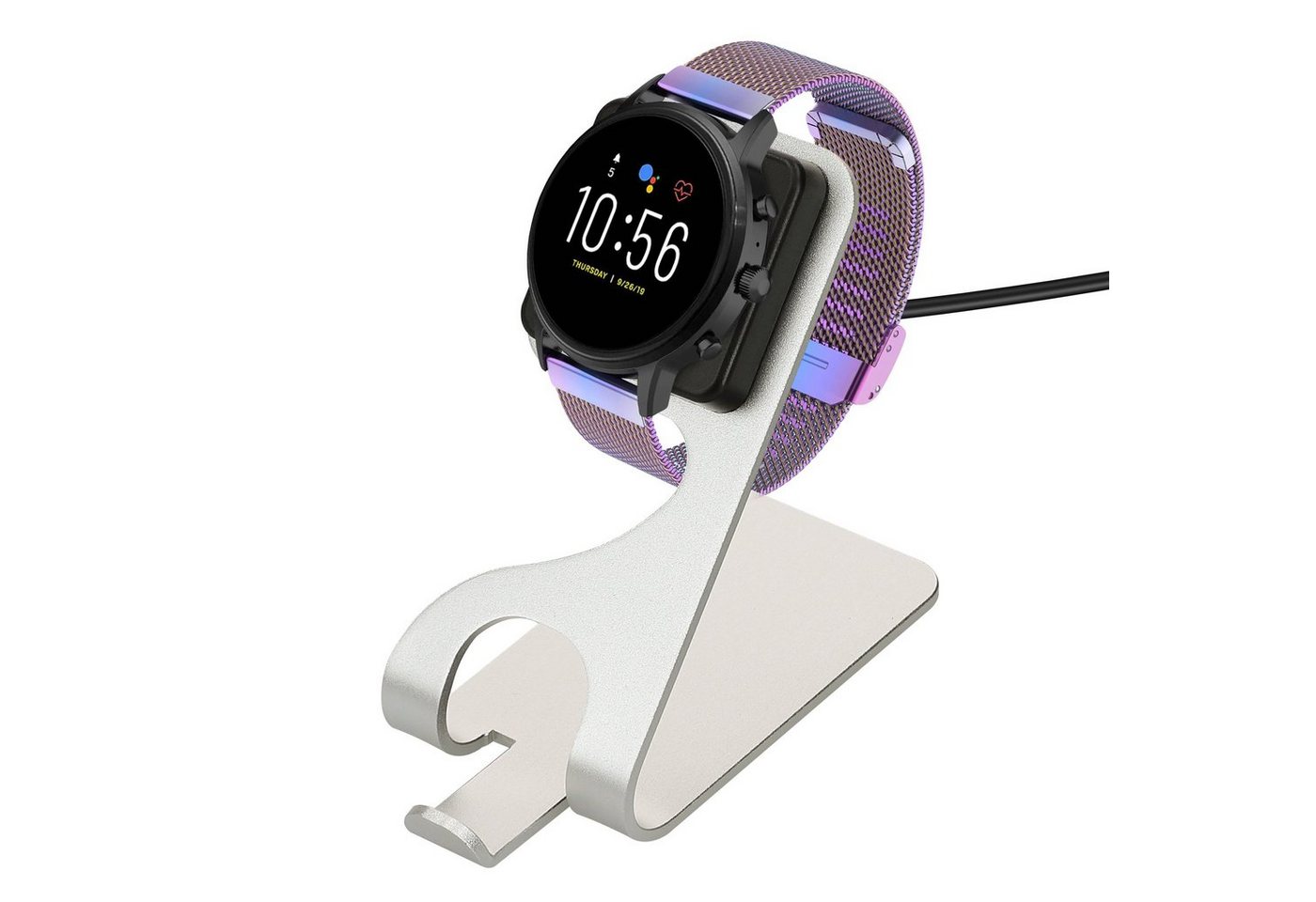 kwmobile USB Ladegerät für Fossil Gen 4 / Gen 5 / Michael Kors Runway MKT0002 Smartphone-Ladegerät (1-tlg., USB Kabel Charger Stand - Smart Watch Ladestation - mit Standfunktion) von kwmobile