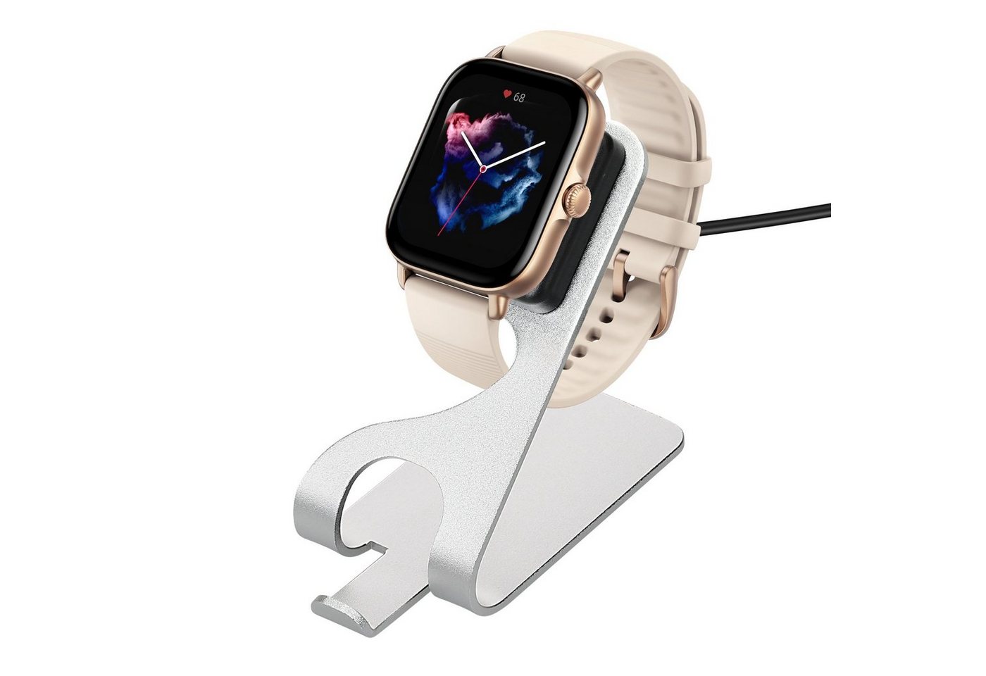 kwmobile USB Ladegerät für Huami T-Rex 2 / T-Rex Ultra / GTR 4 / GTS 4 / GTR 3 Smartphone-Ladegerät (1-tlg., USB Kabel Charger Stand - Smart Watch Ladestation - mit Standfunktion) von kwmobile