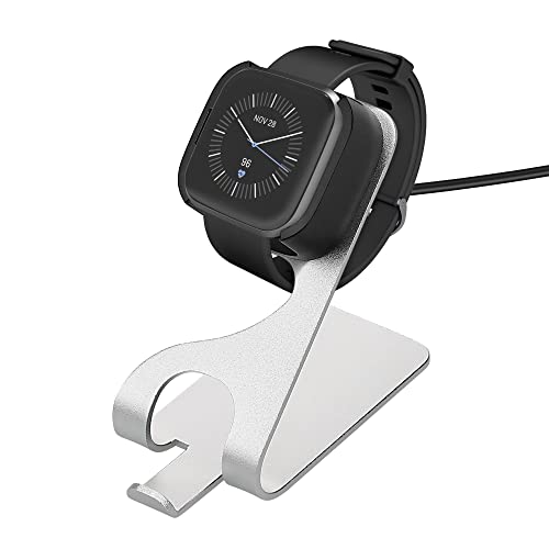 kwmobile USB Ladegerät kompatibel mit Fitbit Versa 2 / Versa 2 SE - USB Kabel Charger Stand - Smart Watch Ladestation - Ladekabel mit Standfunktion in Schwarz Silber kwmobile USB Ladegerät kompatibel mit Fitbit Versa 2 / Versa 2 SE - USB Kabel Charger Stand - Smart Watch Ladestation - Ladekabel mit Standfunktion in Schwarz Silber von kwmobile
