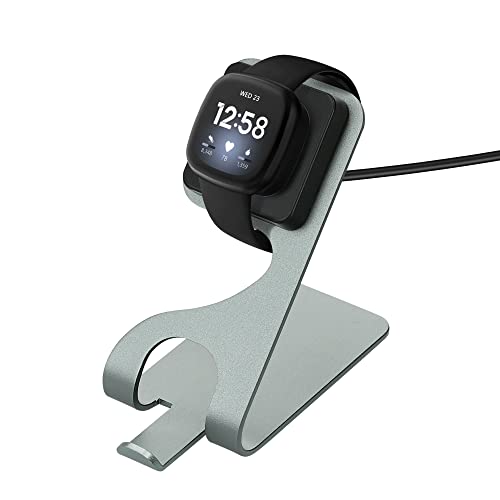 kwmobile USB Ladegerät kompatibel mit Fitbit Versa 4 / Sense 2 / Versa 3 / Sense - USB Kabel Charger Stand - Smart Watch Ladestation - Ladekabel mit Standfunktion in Schwarz Grau kwmobile USB Ladegerät kompatibel mit Fitbit Versa 4 / Sense 2 / Versa 3 / Sense - USB Kabel Charger Stand - Smart Watch Ladestation - Ladekabel mit Standfunktion in Schwarz Grau von kwmobile