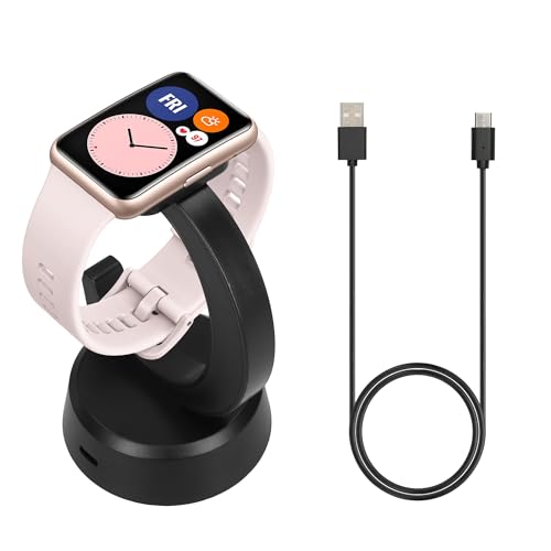 kwmobile USB Ladegerät kompatibel mit Huawei Watch Fit/Band 9 / Band 8 / Band 7 / Band 6 / Watch Fit 3 - USB Kabel Charger Stand - Smart Watch Ladestation - Ladekabel mit Standfunktion in Schwarz kwmobile USB Ladegerät kompatibel mit Huawei Watch Fit/Band 9 / Band 8 / Band 7 / Band 6 / Watch Fit 3 - USB Kabel Charger Stand - Smart Watch Ladestation - Ladekabel mit Standfunktion in Schwarz von kwmobile