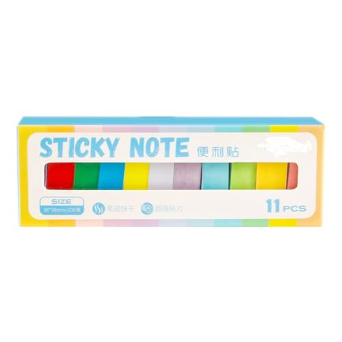 11 PCs Farbenfrohe Klebrigere Notizen Kleber Notizblock von kwoifioy