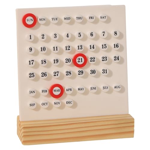 Acrylkalender Desktop Mit Holzstand Für Und Bürodekoration Kompaktmonatdatum Datum Display von kwoifioy