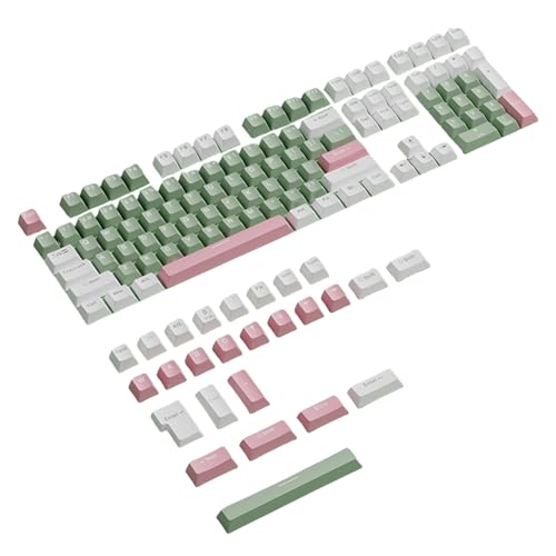 kwoifioy Doppelschuss-Tastenkappen in OEM-Höhe für mechanische Tastatur für Schreibkräfte und Gamer, 134 Stück von kwoifioy