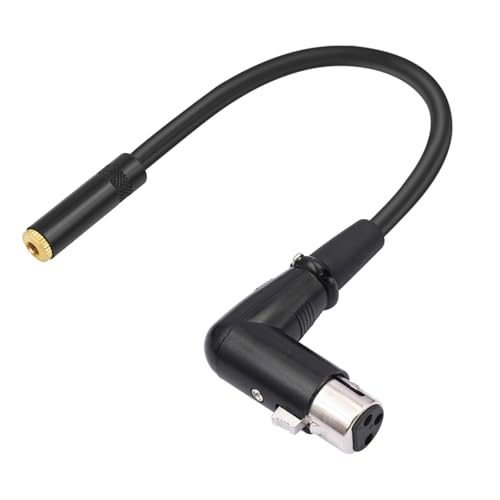 kwoifioy Rechtwinkelter 3Pin Frauen Bis 1/8 Weibliche Soundkonverter Adapter Kabel Für Kamero Mikrofoneausrüstung von kwoifioy