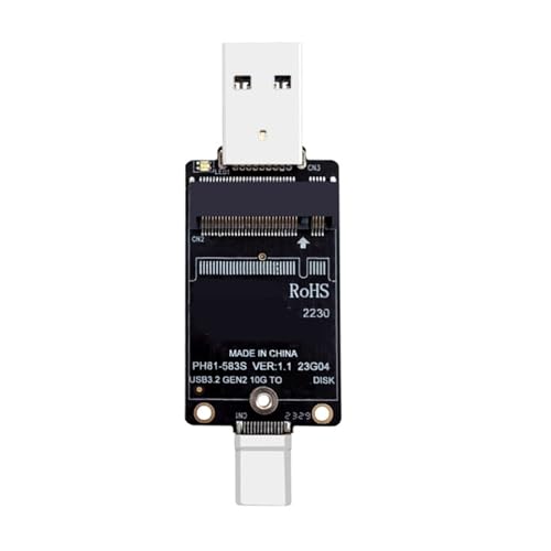 kwoifioy USB A USB C Solid States Disk Enclosure Adapter Enclosure Interposer Board JMS583 Chip 10Gbps Support 2230 Solid States Disk von kwoifioy
