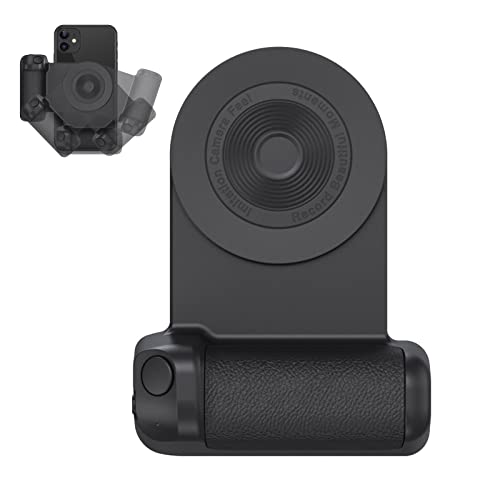 Magnetischer Kameragriff, Handyhalter-Stabilisator, Bluetooth-Halterung, Fernbedienungsgriff, Selfie-Ständer mit Kameraverschluss, wiederaufladbarer kabelloser Halter (Schwarz, Verbessertes) von kyaoayo