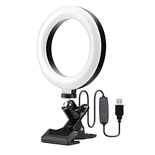 kyaoayo Ringlicht mit Clip, 6" Selfie-Ringlicht mit Fernbedienung, Dimmbaren 3 Modi 10 Helligkeitsstufen, 360°Drehbar Beleuchtung für PC-Monitor, Videoanruf, Live-Streaming und Make-up kyaoayo Ringlicht mit Clip, 6" Selfie-Ringlicht mit Fernbedienung, Dimmbaren 3 Modi 10 Helligkeitsstufen, 360°Drehbar Beleuchtung für PC-Monitor, Videoanruf, Live-Streaming und Make-up von kyaoayo
