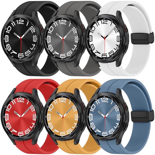 Kytuwy Galaxy Watch 6 Classic Armband - Kompatibel Mit Samsung Galaxy Watch 6/5/4 40mm 44mm, Silikon-Sport-Ersatzarmband für Classic 47mm 43mm Kytuwy Galaxy Watch 6 Classic Armband - Kompatibel Mit Samsung Galaxy Watch 6/5/4 40mm 44mm, Silikon-Sport-Ersatzarmband für Classic 47mm 43mm von kytuwy