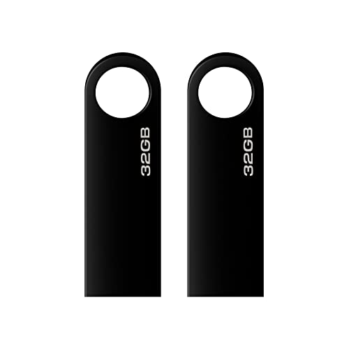 USB Stick 32gb,2 Stück Mini USB-Sticks 32gb mit Schlüsselanhänger Speicherstick USB 2.0 Flash Drive USB-Flash-Laufwerk 32 GB (Wasserfest) von lUCKGOOD886