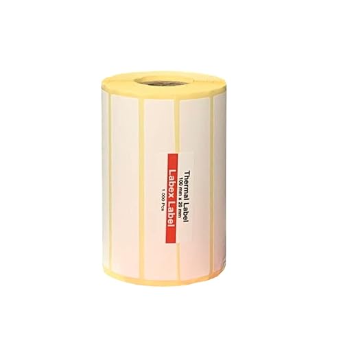 Thermo Etiketten 100x20 mm | Zebra Etiketten - Thermo etiketten auf rolle; 1.000 stück - Thermotransfer etiketten - 1 Rolle ;1.000 Thermo label (1 Rolle) von labex label