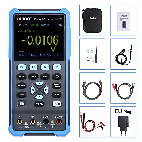 HDS242 Handheld Digital Oszilloskop mit Wareform Generator Funktion 40MHz 2 in1 2 Kanäle Digital True-RMS Multimeter von labloot