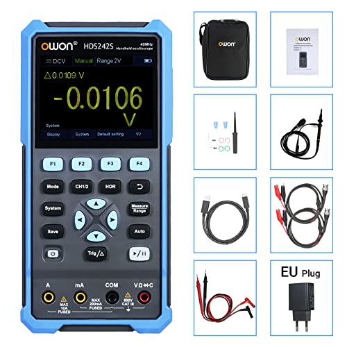 HDS242S Handheld Digital Oszilloskop mit Wareform Generator Funktion 40MHz 3 in1 2 Kanäle Digital True-RMS Multimeter von labloot