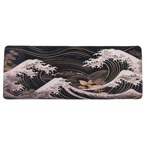 lachineuse – XXL-Mauspad – Special Japan – Kanagawa-Wellen-Inspiration – 800 x 300 x 3 mm – Japanisches Dekor – rutschfest und wasserabweisend – Bürodekor – Japan-Asien-Geschenkidee lachineuse – XXL-Mauspad – Special Japan – Kanagawa-Wellen-Inspiration – 800 x 300 x 3 mm – Japanisches Dekor – rutschfest und wasserabweisend – Bürodekor – Japan-Asien-Geschenkidee von lachineuse