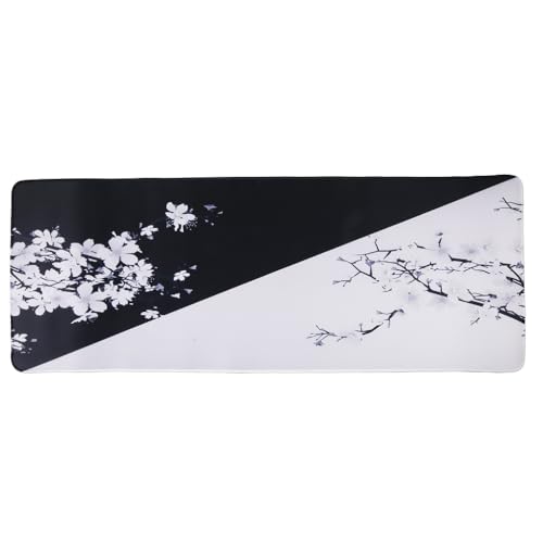 lachineuse XXL-Mauspad – Cherry Blossom – Japan mit Blumen – 800 x 300 x 3 mm – japanische Deko – rutschfest und wasserfest – Büro – Geschenkidee Japan Asien von lachineuse