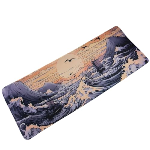 lachineuse XXL-Mauspad – Die japanische Welle – 800 x 300 x 3 mm – Deko japanische Inspiration – rutschfest und wasserfest – Büro – Geschenkidee Japan Asien lachineuse XXL-Mauspad – Die japanische Welle – 800 x 300 x 3 mm – Deko japanische Inspiration – rutschfest und wasserfest – Büro – Geschenkidee Japan Asien von lachineuse