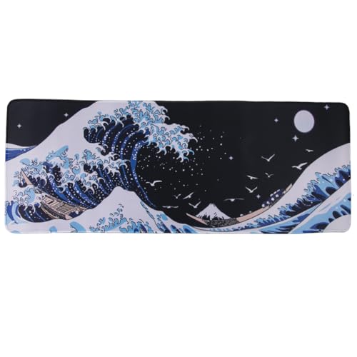 lachineuse XXL-Mauspad – Welle von Kanagawa – 800 x 300 x 3 mm – japanische Prägung – rutschfest und wasserfest – Büro – Geschenkidee Japan Asien lachineuse XXL-Mauspad – Welle von Kanagawa – 800 x 300 x 3 mm – japanische Prägung – rutschfest und wasserfest – Büro – Geschenkidee Japan Asien von lachineuse