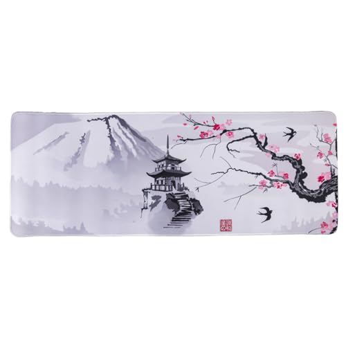 lachineuse XXL-Mauspad – japanische Kirschbäume – Pagode & Mount Fuji – 800 x 300 x 3 mm – japanische Deko – rutschfest und wasserfest – Büro – Geschenkidee Japan Asien lachineuse XXL-Mauspad – japanische Kirschbäume – Pagode & Mount Fuji – 800 x 300 x 3 mm – japanische Deko – rutschfest und wasserfest – Büro – Geschenkidee Japan Asien von lachineuse