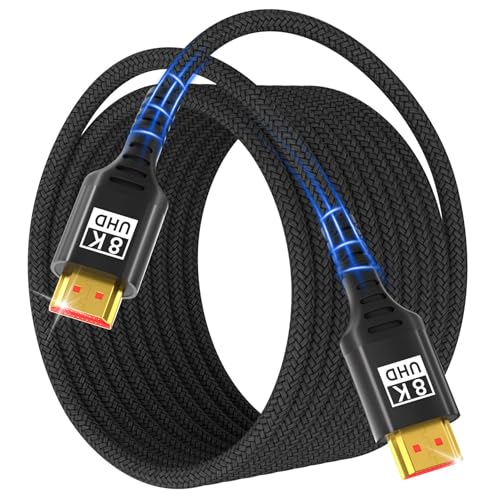 HDMI Kabel 5Meter 8K,HDMI 2.1 Kabel Ultra High Speed 48Gbps HDMI Kabel 8K@60Hz 4K@144Hz,HDMI 2.1 Kabel Support HDR10 3D eARC HDCP 2.2&2.3,Compatible with HDTV/X-Box/Blu-ray Player/Monitor/Laptop/PS5/4 HDMI Kabel 5Meter 8K,HDMI 2.1 Kabel Ultra High Speed 48Gbps HDMI Kabel 8K@60Hz 4K@144Hz,HDMI 2.1 Kabel Support HDR10 3D eARC HDCP 2.2&2.3,Compatible with HDTV/X-Box/Blu-ray Player/Monitor/Laptop/PS5/4 von lalasis