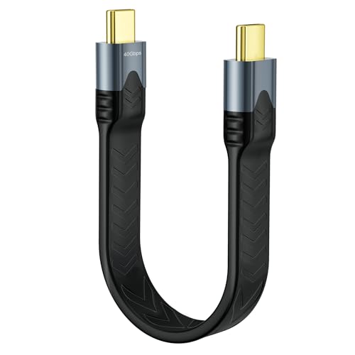 USB C auf USB C Kabel Kurze,USB 3.2 Gen 2 40Gbps Kabel FPC Flat Design Kurz USB Ladekabel PD 100W Schnellladung Kompatibel für Samsung Galaxy S24/S23,iPhone 16 Pro/16Pro Max/16/15,MacBook Air/Pro von lalasis