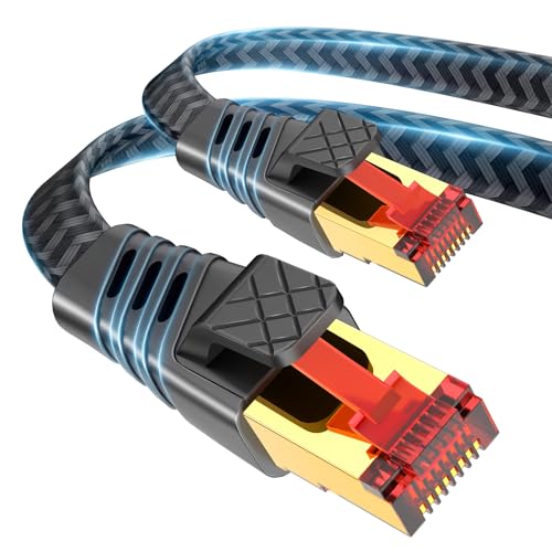 lalasis LAN Kabel, Cat 8 1M 40Gbps Netzwerkkabel Ethernet Kabel 2000MHz Hochgeschwindigkeits S/FTP RJ45 POE LAN Gigabit Nylon Netzwerkkabel für Router Modem Computer Switch PS5 PS4 Smart TV Laptop lalasis LAN Kabel, Cat 8 1M 40Gbps Netzwerkkabel Ethernet Kabel 2000MHz Hochgeschwindigkeits S/FTP RJ45 POE LAN Gigabit Nylon Netzwerkkabel für Router Modem Computer Switch PS5 PS4 Smart TV Laptop von lalasis