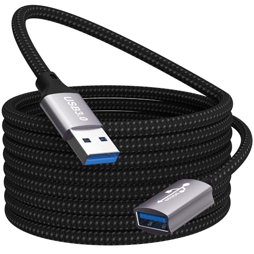 lalasis USB 3.0 Verlängerungskabel 5M, 5Gbps USB-Verlängerungskabel A auf A für USB-Stick, Kartenleser, Tastatur, Drucker, Scanner, Kamera, Maus, Headset, USB-Hub, Drucker, Webcam, PS5/4 von lalasis