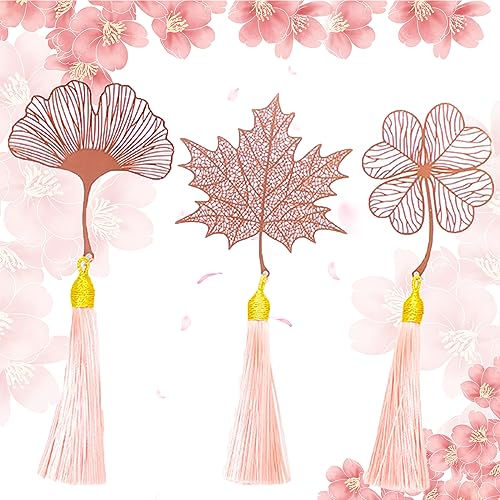 lankai 3 Stück Metall Leaf Lesezeichen, Ahornblatt Metall Lesezeichen, Lesezeichen mit Einfachen Eleganten Quasten, für Geschenkleser, Buchliebhaber, Damen, Kinder und Schriftsteller lankai 3 Stück Metall Leaf Lesezeichen, Ahornblatt Metall Lesezeichen, Lesezeichen mit Einfachen Eleganten Quasten, für Geschenkleser, Buchliebhaber, Damen, Kinder und Schriftsteller von lankai