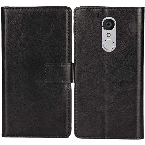 lankashi PU Leder Tasche Hülle Für Cubot HAFURY UMAX 2017 6" Handy Flip Brieftasche Schutz Case Cover Etui Schutzhülle Klapphülle Handytasche (Farbe: Schwarz) von lankashi