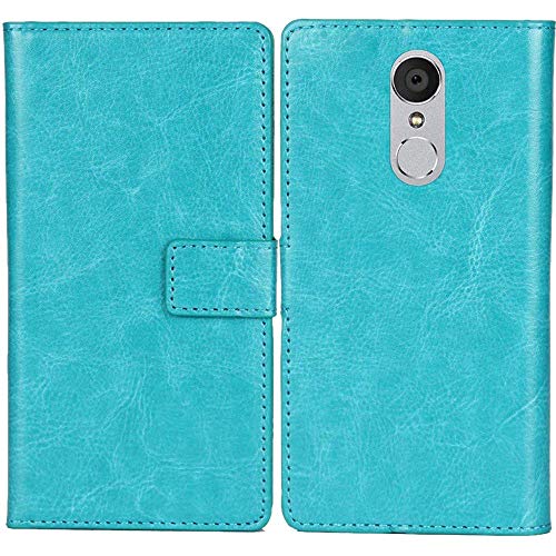 lankashi PU Leder Tasche Hülle Für Wiko View Lite 5.45" Handy Flip Brieftasche Schutz Case Cover Etui Schutzhülle Klapphülle Handytasche (Blau) von lankashi