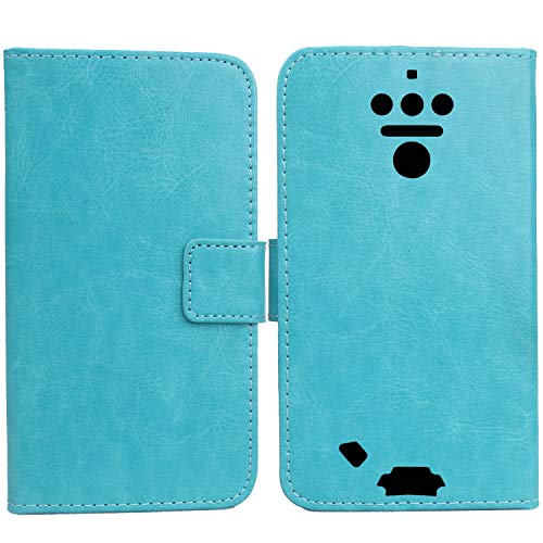 lankashi PU Leder Tasche Hülle TPU Silikon Schale Für OUKITEL WP5 (2020) / WP5 Pro 5.5" Handy Flip Brieftasche Schutz Case Cover Etui Schutzhülle Klapphülle Handytasche (Farbe: Blau) von lankashi
