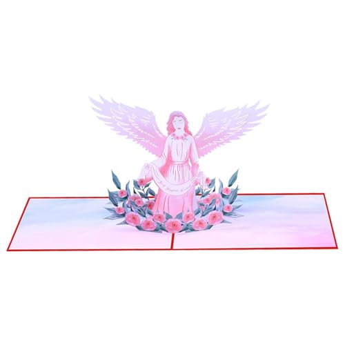 lanliflying Engel-Pop-Up-Karte, betende Geburtstagskarte – einzigartige katholische Weihnachtskarte mit Umschlägen für Beerdigung, Trauer, Gedenkstätte, Taufe lanliflying Engel-Pop-Up-Karte, betende Geburtstagskarte – einzigartige katholische Weihnachtskarte mit Umschlägen für Beerdigung, Trauer, Gedenkstätte, Taufe von lanliflying