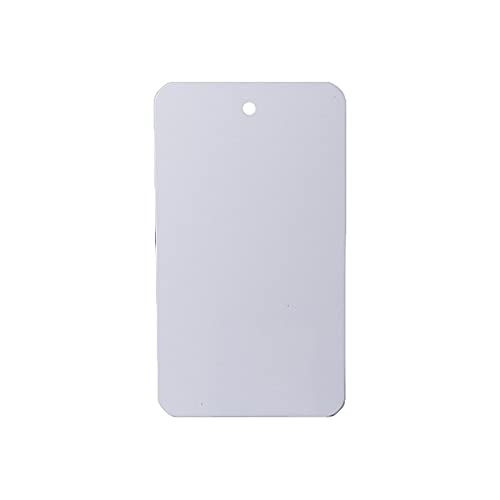 200 Stück 9 cm x 5 cm Rechteckige Blanko-Kunststoffanhänger Blanko-Preisschilder Wasserdichte Kunststoff Identifikation Preisschilder Weiß von lasenersm