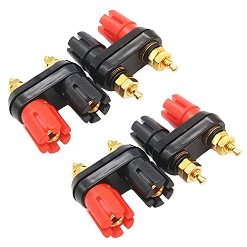 4 Stück Bananenstecker Kupplung Bananenstecker Klinke Dual 4mm Bananenstecker Klinke Buchse Binding Post Connector Terminals Rot Schwarz Stecker Verstärker Dual Kupfer für Lautsprecher Verstärker 4 Stück Bananenstecker Kupplung Bananenstecker Klinke Dual 4mm Bananenstecker Klinke Buchse Binding Post Connector Terminals Rot Schwarz Stecker Verstärker Dual Kupfer für Lautsprecher Verstärker von lasenersm