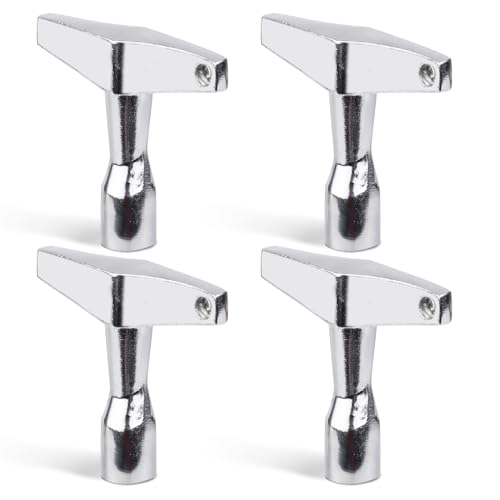 4st Trommelschlüssel, Drum Tuner Trommelschlüssel Sonor Drum Key mit Ergonomischem Griff für Akustische und Elektronische Trommeln Metal Hardware Key Tool (Quadrilateral) von lasuroa