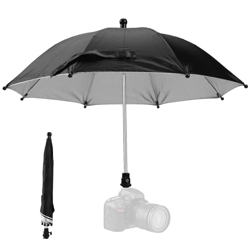 Kamera Schirm Blitzschuh, Wasserdicht Kamera-Regenschirm DSLR-Kamera Sonnenschutz Regenschutz Schutz für Canon Rebel T8i, T7, T7i, T6i, T6, SL3, SL2, EOS 90D, 80D, 2000D, 5DM4, Nikon Z9 von lasuroa