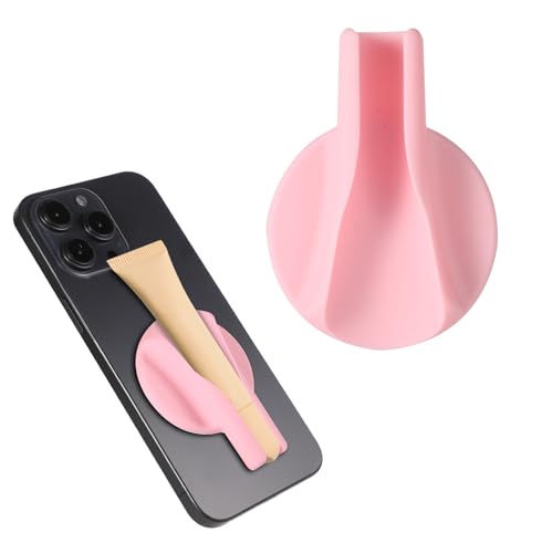 lasuroa Magnetischer Lipgloss-Halter für Handy, Silikon LipMag-Halter Griffig Tragbare Lipgloss-Hülle für iPhone 15/14/13/12 Lipgloss Nicht Enthalten (Rosa) von lasuroa
