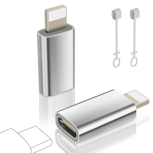 layajia USB C auf Lightning Adapter, Adapter USB C auf Lightning für iPhone 14/13/12/11/iPad/Airpads, Unterstützt Laden/Datensynchronisation, Nicht für Kopfhörer/Audio/OTG, Anti-Lost, 2 Stück layajia USB C auf Lightning Adapter, Adapter USB C auf Lightning für iPhone 14/13/12/11/iPad/Airpads, Unterstützt Laden/Datensynchronisation, Nicht für Kopfhörer/Audio/OTG, Anti-Lost, 2 Stück von layajia
