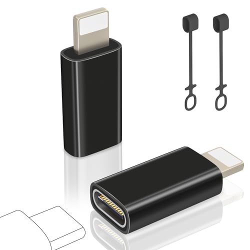 layajia USB C auf Lightning Adapter, Adapter USB C auf Lightning für iPhone 14/13/12/11/iPad/Airpads, Unterstützt Laden/Datensynchronisation, Nicht für Kopfhörer/Audio/OTG, Anti-Lost, 2 Stück, Schwarz layajia USB C auf Lightning Adapter, Adapter USB C auf Lightning für iPhone 14/13/12/11/iPad/Airpads, Unterstützt Laden/Datensynchronisation, Nicht für Kopfhörer/Audio/OTG, Anti-Lost, 2 Stück, Schwarz von layajia