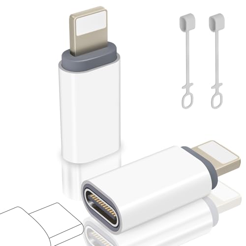layajia USB C auf Lightning Adapter, Adapter USB C auf Lightning für iPhone 14/13/12/11/iPad/Airpads, Unterstützt Laden/Datensynchronisation, Nicht für Kopfhörer/Audio/OTG, Anti-Lost, 2 Stück-Weiß layajia USB C auf Lightning Adapter, Adapter USB C auf Lightning für iPhone 14/13/12/11/iPad/Airpads, Unterstützt Laden/Datensynchronisation, Nicht für Kopfhörer/Audio/OTG, Anti-Lost, 2 Stück-Weiß von layajia